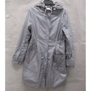 Cop Copine Jacket Womens 10 Grey Coat Hooded Long Sleeves Pockets Lined Ladies